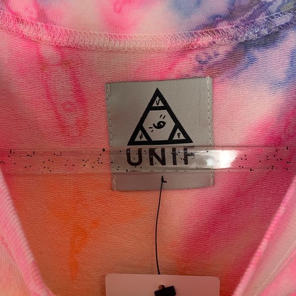 NEW UNIF Daydreamer trippy tie-dye crewneck unisex sweatshirt Size Large - Picture 6 of 7
